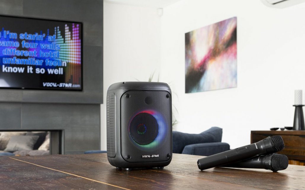 VS-275BT Portable Bluetooth Karaoke Machine with 2 Wireless Microphones