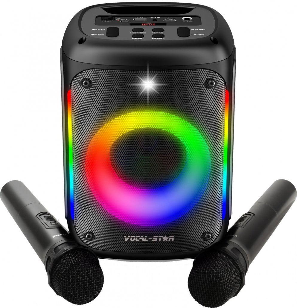 VS-275BT Portable Bluetooth Karaoke Machine with 2 Wireless Microphones