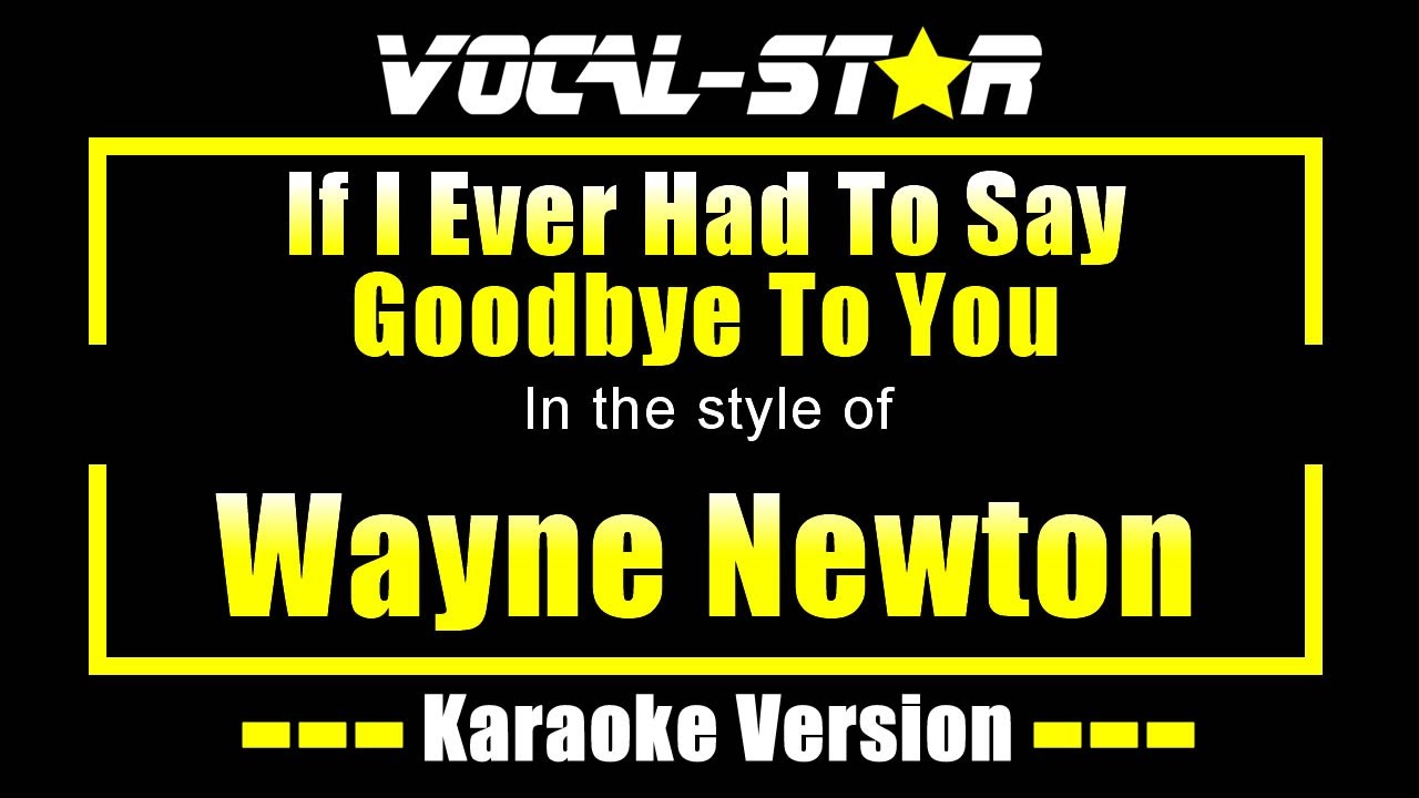 If I Ever Had To Say Goodbye To You